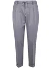 Barba Napoli Barba "rome" Flannel Drawstring Chino Trousers In Gray