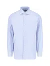 Barba Napoli Striped Pattern Shirt Collar Button-down