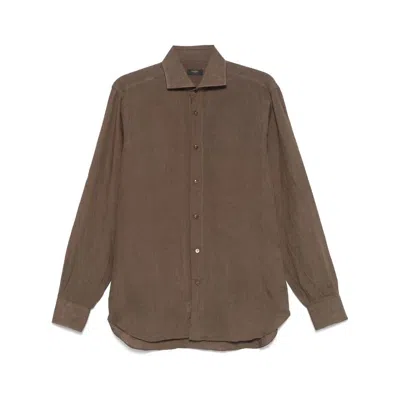 Barba Napoli Barba Shirts In Brown