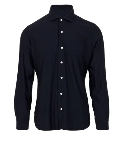 Barba Napoli Barba Shirts Blue In Black
