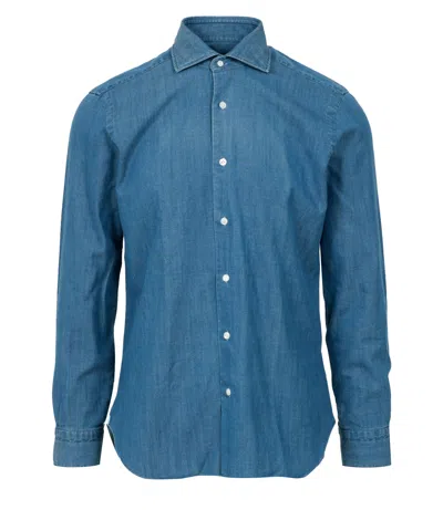 Barba Napoli Barba Shirts Denim In Blue