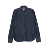 Barba Napoli Chest-pocket Denim Shirt In Blue