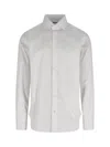 Barba Napoli Embroidered-detail Cotton Shirt In White