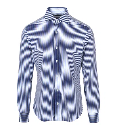 Barba Napoli Barba Shirts White+navy Blue