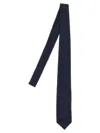 Barba Napoli Pointed Tip Slim Silk Tie With Textured Finish In Black