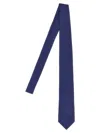Barba Napoli Pointed Tip Slim Silk Tie With Textured Finish