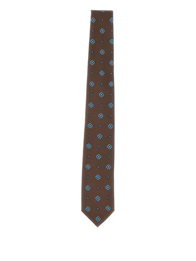 Barba Napoli Barba Silk Tie In Brown