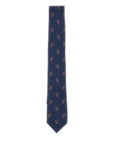 Barba Napoli Barba Silk Tie In Blue