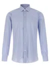 Barba Napoli Barba Slim Fit Striped Cotton Poplin Shirt In Blue