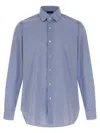 Barba Napoli Barba Slim Fit Striped Cotton Poplin Shirt In Blue