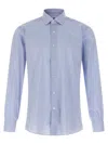 Barba Napoli Barba Slim Fit Striped Cotton Poplin Shirt In Blue