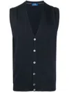 Barba Napoli Man Cardigan Navy Size 38 Virgin Wool In Blue