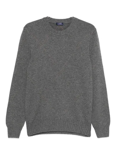 Barba Napoli Crew-neck Sweater In Gray