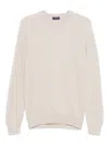 Barba Napoli Ribbed Crew-neck Sweater In Gray