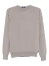 Barba Napoli Crew-neck Wool Sweater In Neutral