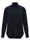 Barba Napoli Tailored Shirt With Long Cuffed Sleeves In Black