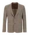 Barba Napoli Barba Teasy Checked Blazer In Green