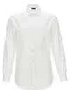 Barba Napoli Tailored Cotton Shirt Buttoned Cuffs In Gray
