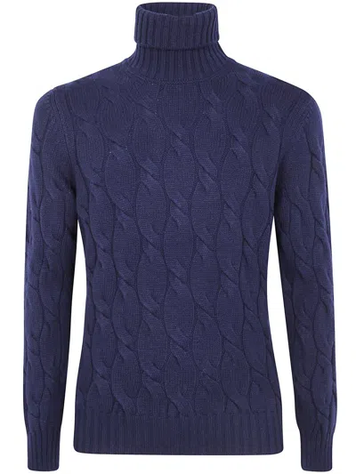 Barba Napoli Barba Turtle Neck Sweater Clothing In Blue