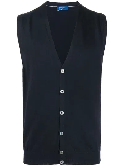 Barba Napoli Barba V-neck Cardigan In Blue