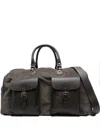 Barba Napoli Corduroy Leather-trimmed Duffle Bag In Brown
