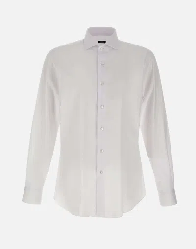 Barba Napoli Barba White Slim Fit Cotton Shirt