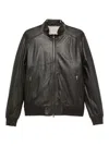 Barba Napoli Barbapadded Nappa Bomber Jacket In Black