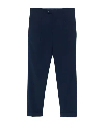 Barba Napoli Belt Loops Slacks In Black