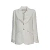 Barba Napoli Barba Blazer Gi1 Single Breasted In Beige Linen