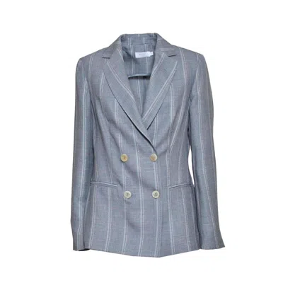 BARBA NAPOLI BLAZER GI2 DOUBLE BREASTED IN LIGHT BLUE LINEN
