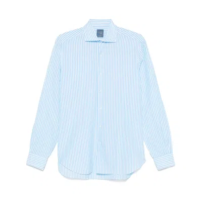 Barba Napoli Blue  White Shirts