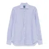 Barba Napoli Barba Vertical Striped Blue And White Barba Shirt