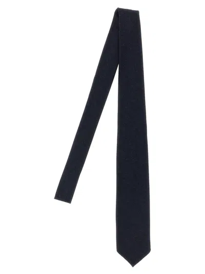 BARBA NAPOLI BLUE WOOL TIE