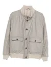 Barba Napoli Cashmere Bomber Jacket In Gray