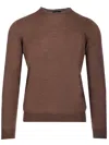 Barba Napoli Brown Crewneck Sweater In Brown