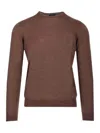 Barba Napoli Brown Crewneck Sweater In Brown