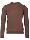 Barba Napoli Brown Crewneck Sweater In Brown