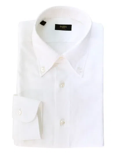 Barba Napoli Button-down Cotton Shirt In Neutral