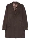 Barba Napoli Button-fastening Coat In Brown
