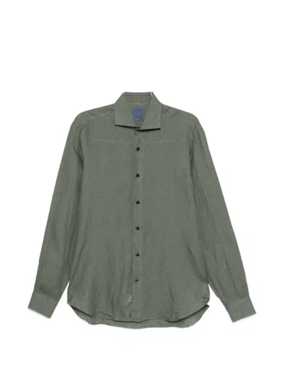 Barba Napoli Button Shirt In Green