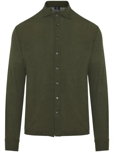 Barba Napoli Button-up Cotton Shirt In Green