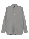 Barba Napoli Buttoned Cotton Shirt In Gray