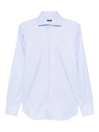 Barba Napoli Light Blue Long-sleeve Barba Shirt