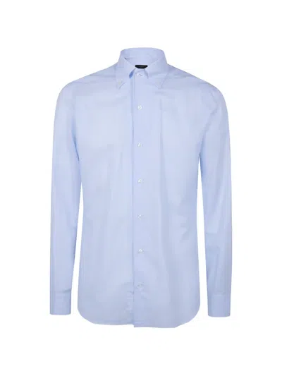 Barba Napoli Buttoned Shirt In Blue