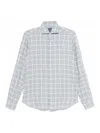 Barba Napoli Checkered Shirt In White