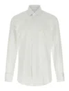 Barba Napoli Barba Cotton Poplin Shirt With Concealed Button Front And Cufflink-ready Sleeves In Multi