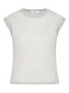 Barba Napoli Cap-sleeve T-shirt In Gray