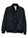 Barba Napoli Cashmere Bomber Jacket In Blue