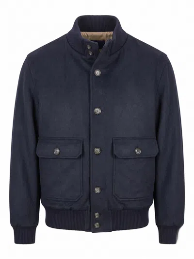 Barba Napoli Long-sleeve Jacket In Blue
