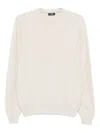 Barba Napoli Barba Beige Crew Neck Sweater In Neutral